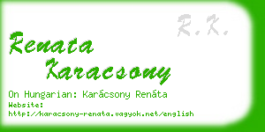 renata karacsony business card